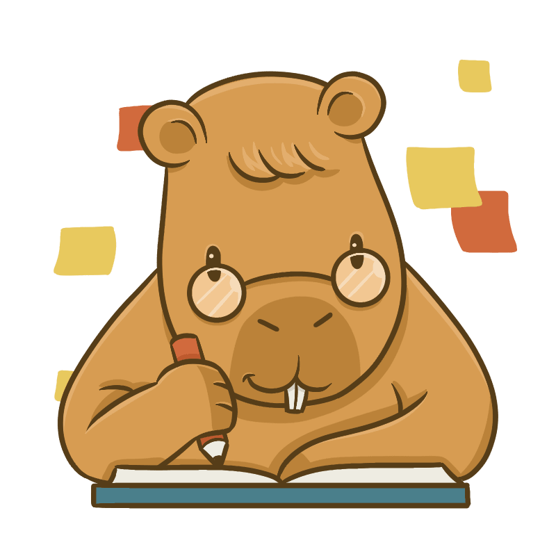 Capybara taking a thoughtful break